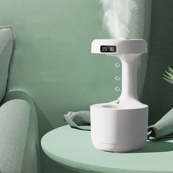 Bedroom Anti-Gravity Humidifier With Clock Water Drop Backflow Aroma Diffuser Large Capacity Office Bedroom Mute Heavy Fog Household Sprayer - Image 8